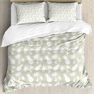 Ambesonne Tropical Print Queen Size Duvet Cover